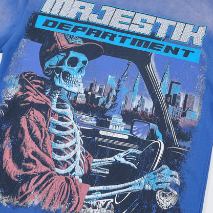 MAJESTIK Skeleton Driver Graphic T-Shirt ¡ª detail