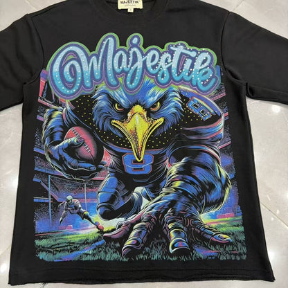 MAJESTIK Eagle Script Graphic Short-Sleeve T-Shirt ¡ª front