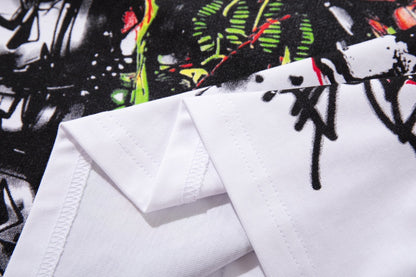 MAJESTIK Distressed Rhinestone Graphic Short-Sleeve T-Shirt ¡ª detail
