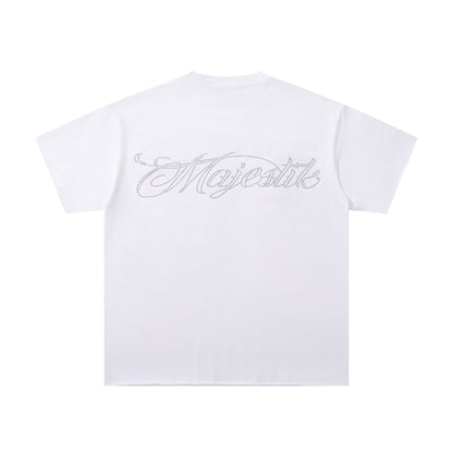 MAJESTIK Skull & Flame Graphic T-Shirt ¡ª back