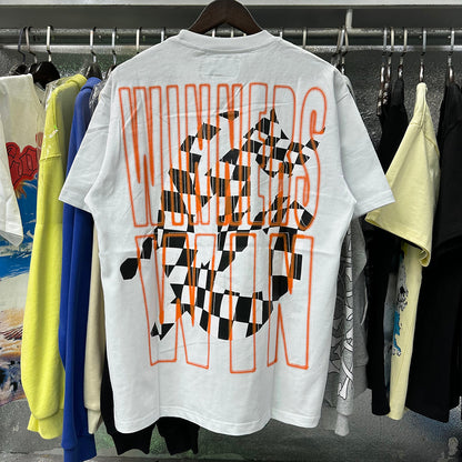 Godspeed T-shirts Racer F1 Champagne Printed Cotton Casual Short Sleeve T-shirts Men and Women