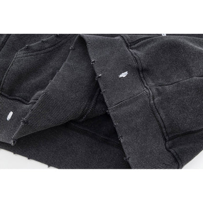 Gallery Dept Hoodie Loose Casual Distressed Hoodie