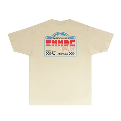 Rhude T-shirts Printed Trendy Pure Cotton