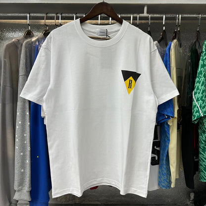 Rhude T-shirts Inverted Triangle Printing Cotton Casual Short Sleeve Men and Women