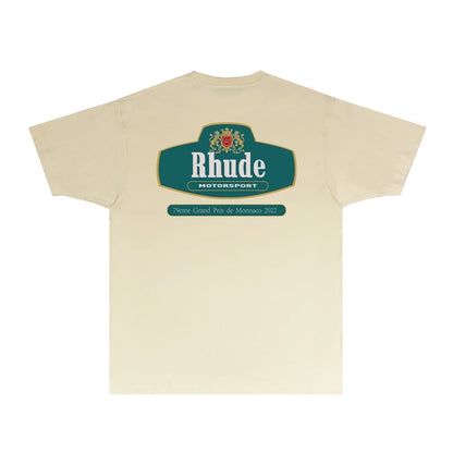 Rhude T-shirts Printed Trendy Pure Cotton