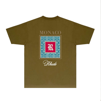 Rhude T-shirts Printed Trendy Pure Cotton