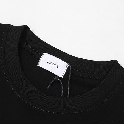 Rhude T-shirts Windsurfing Printed Cotton Casual Short Sleeves Men and Women