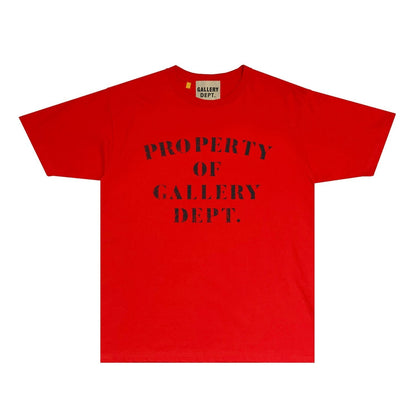 Gallery Dept T Shirt Retro Printed Loose Short-Sleeved Shirt