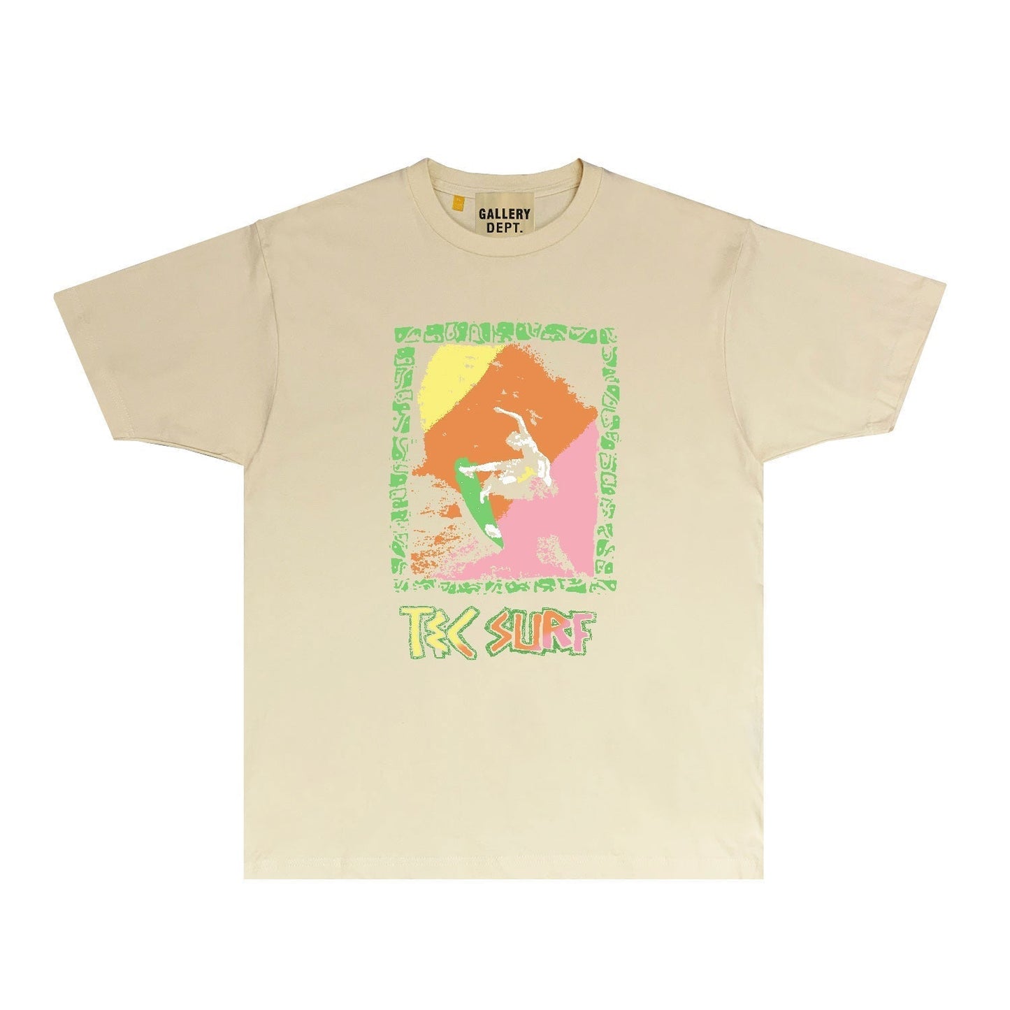 Gallery Dept T Shirt Retro Printed Loose Short-Sleeved Shirt