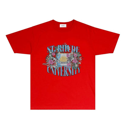 Rhude T-shirts Printed Trendy Pure Cotton
