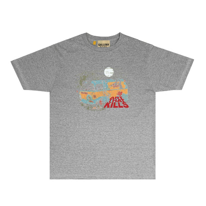 Gallery Dept T Shirt Retro Printed Loose Short-Sleeved Shirt