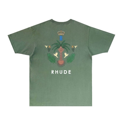 Rhude T-shirts Printed Trendy Pure Cotton