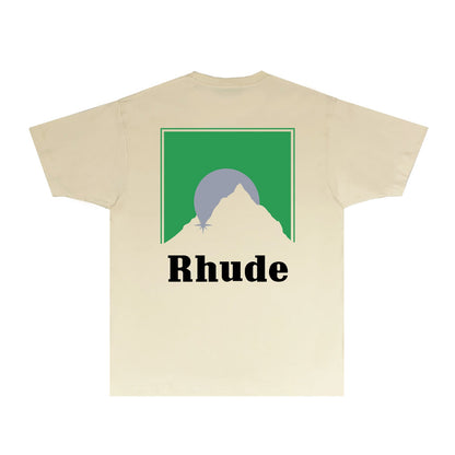Rhude T-shirts Printed Trendy Pure Cotton