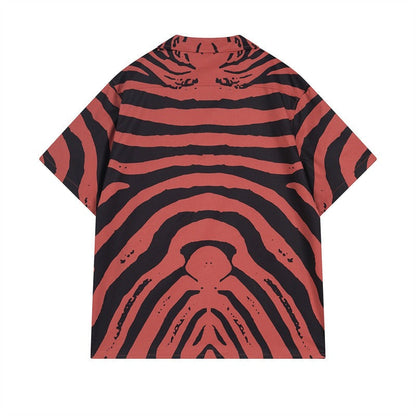 Rhude T-shirt Zebra Letter Embroidery Casual Short Sleeve Shirt, Shorts