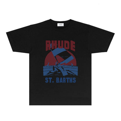 Rhude T-shirts Printed Trendy Pure Cotton