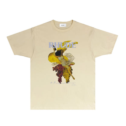 Rhude T-shirts Printed Trendy Pure Cotton