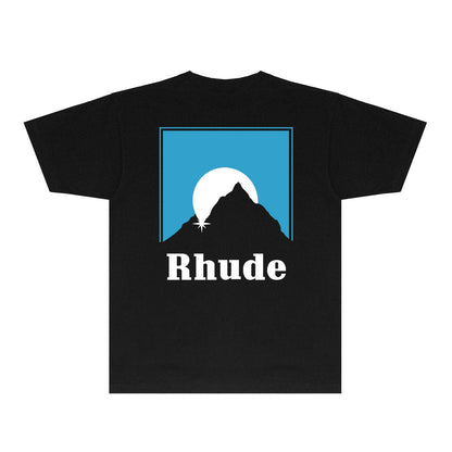 Rhude T-shirts Printed Trendy Pure Cotton