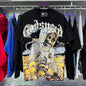 Godspeed T-shirts Skull Bee Sunflower Print Cotton Short Sleeve Men and Women
