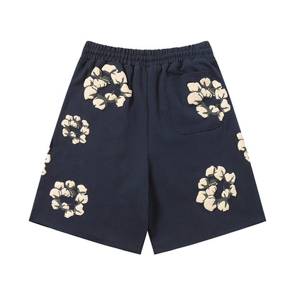 Denim Tears Shorts Yellow floral cotton