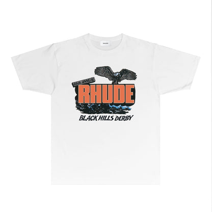 Rhude T-shirts Printed Trendy Pure Cotton