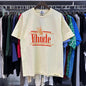 Rhude T-shirts Eagle Rossa Printed Cotton Casual Short Sleeve Men and Women