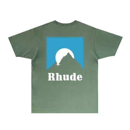 Rhude T-shirts Printed Trendy Pure Cotton