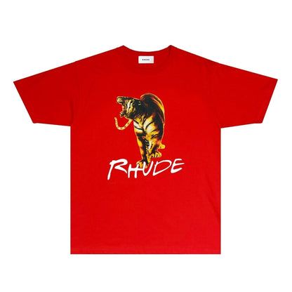 Rhude T-shirts Printed Trendy Pure Cotton