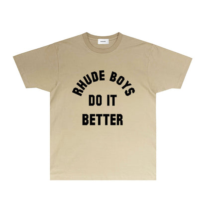 Rhude T-shirts Printed Trendy Pure Cotton