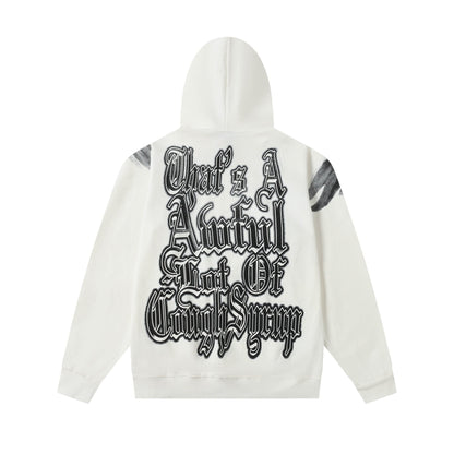 THAT'S A AWFUL LOT OF COUGH SYRUP Angel Graphic Hoodie ¡ª back