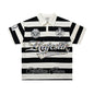 MAJESTIK Striped Crest Graphic Polo Shirt ¡ª hero