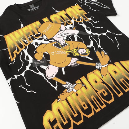 THAT'S A AWFUL LOT OF COUGH SYRUP Lightning Cartoon Graphic T-Shirt ¡ª detail